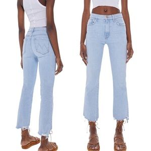 Mother denim NWT insider crop step fray jeans in mentally elsewhere